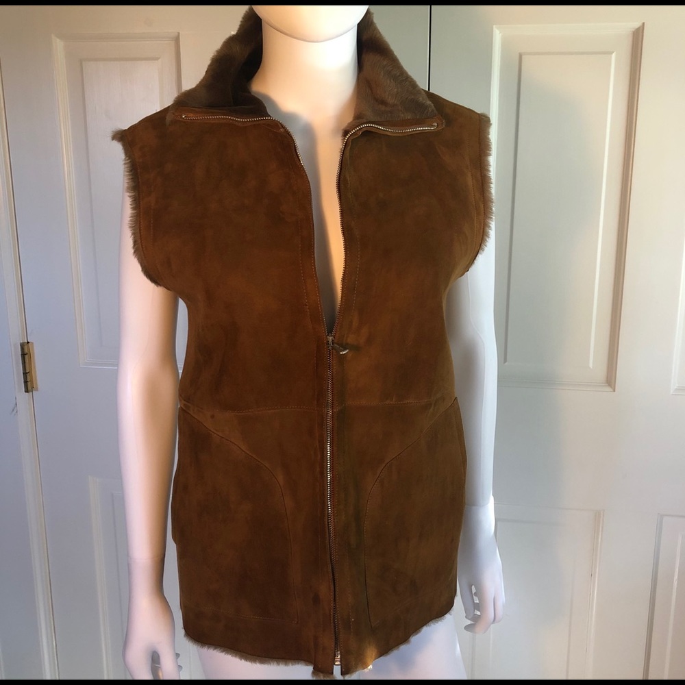 Loro Piana suede and shearling vest